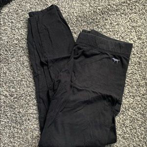 Pink! Black leggings